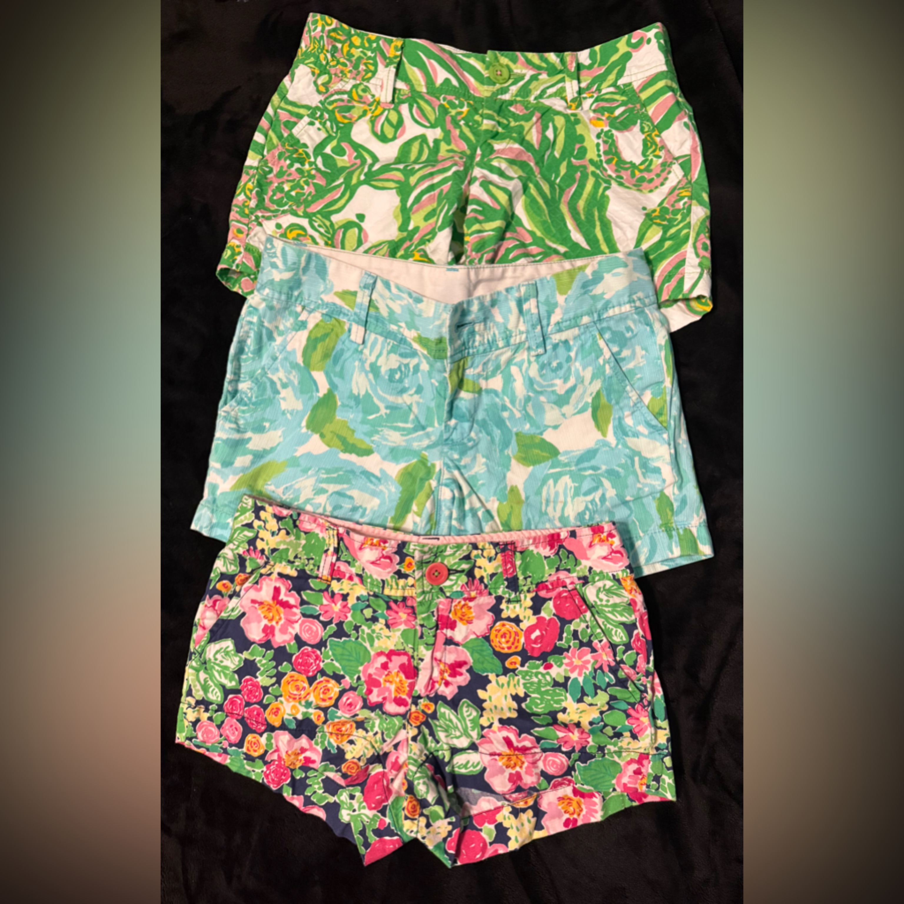 Lilly Pulitzer Callahan Shorts With Pink And Green